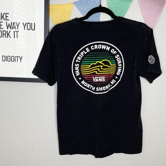 Vans Black North Shore Surfing Tee | S - Picture 1 of 5